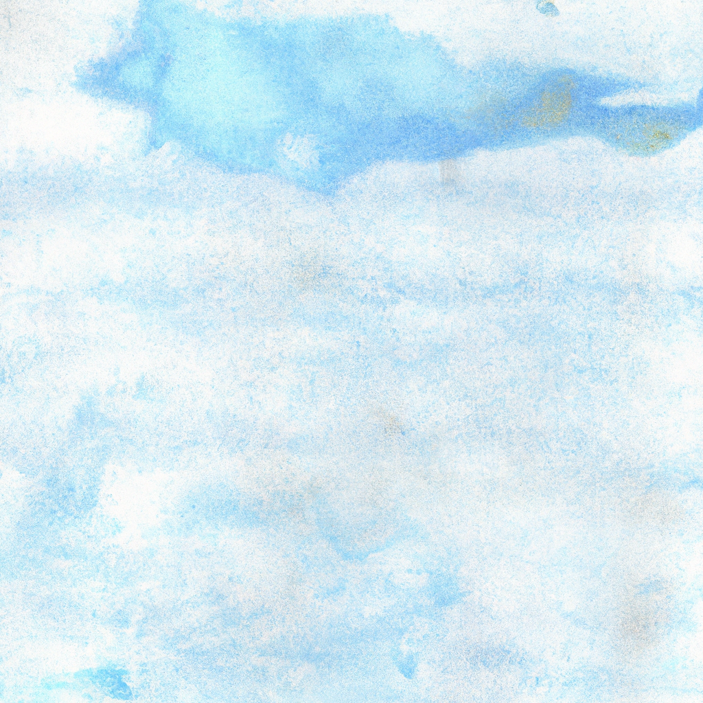 Soft aerial watercolor wash depicting a mountain stream on textured paper with minimalist blue palette